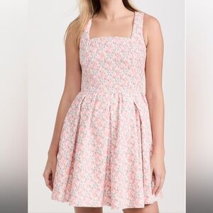 endless rose
Floral Textured Bow Tie Mini Dress in pink size large